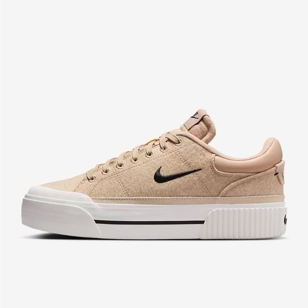 Nike Women's Tan and Black Legacy Lift Sneakers- NWOT